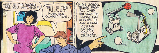 (portion of) Sally Forth Strip about FIRST Robotics